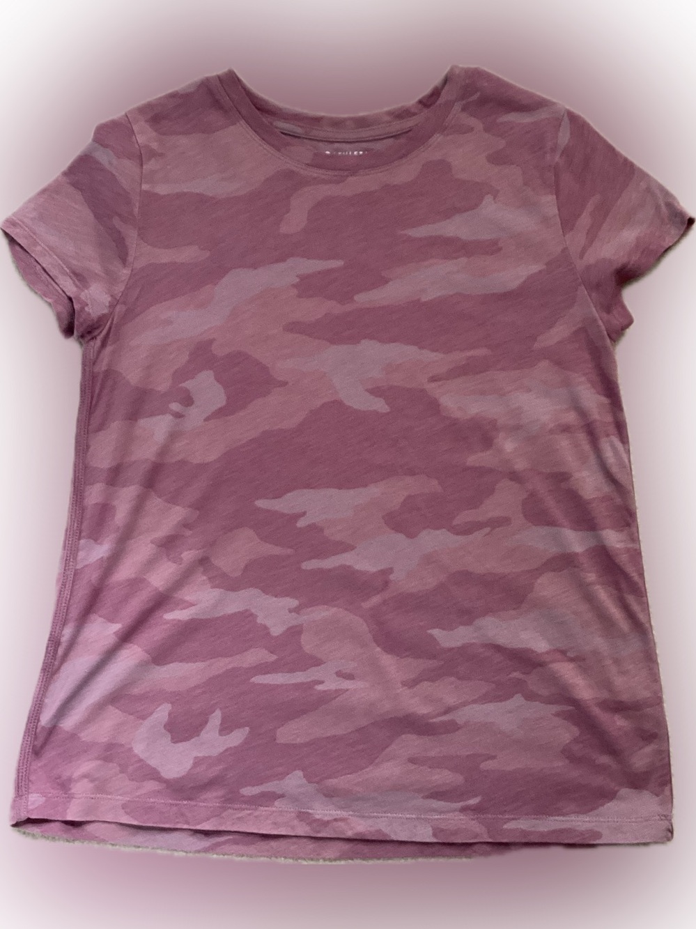 Athleta cotton rose camo tee size small